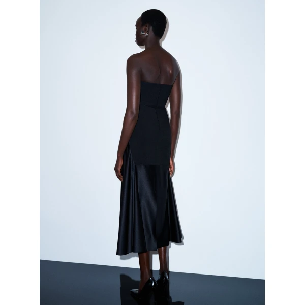Solace London The Edison Midi Dress in Black