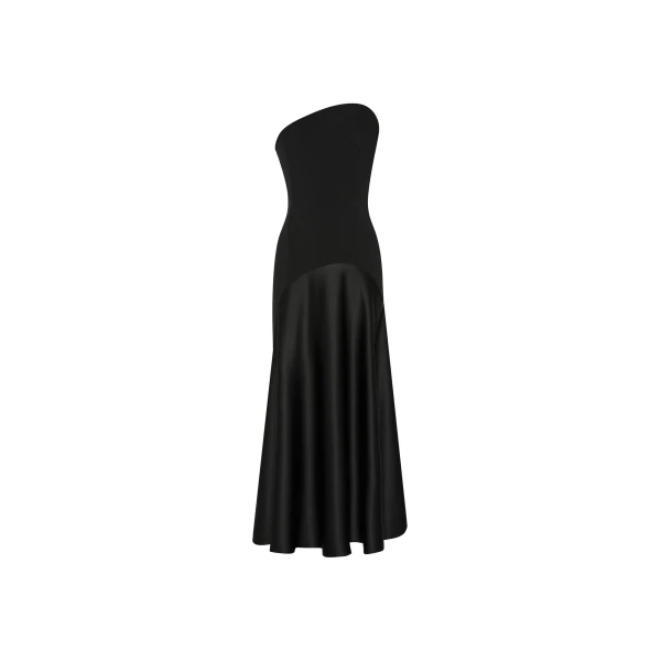Solace London The Edison Midi Dress in Black | Midi Dresses | Coveti