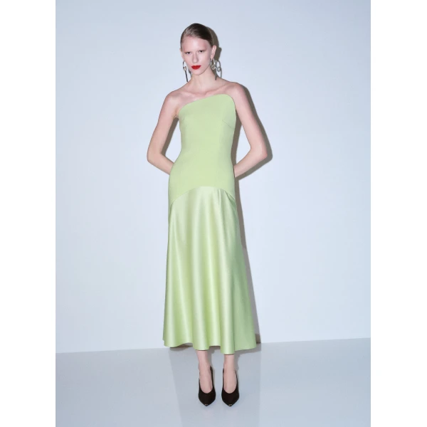 Solace London The Edison Midi Dress in Sage