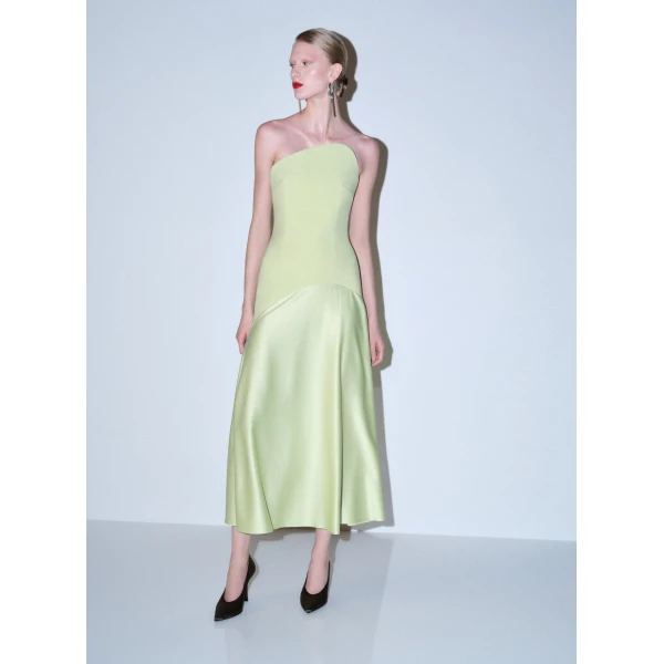 Solace London The Edison Midi Dress in Sage