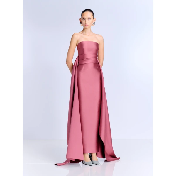 Solace London The Elara Maxi Dress in Dark Rose