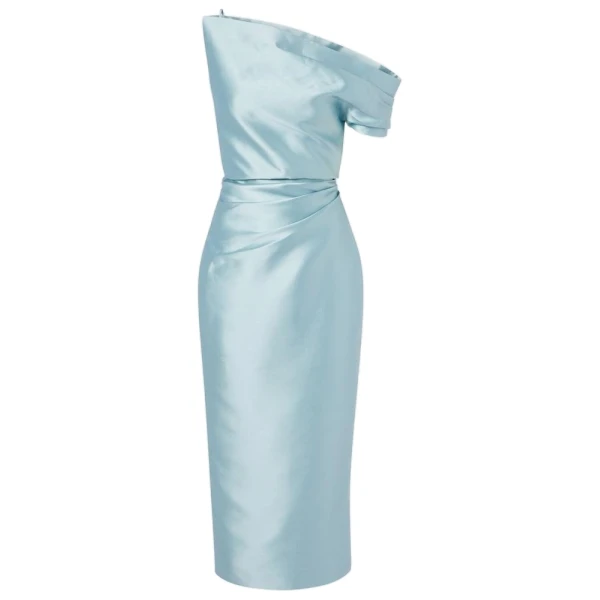 The Ellison Midi Dress in Arctic Blue