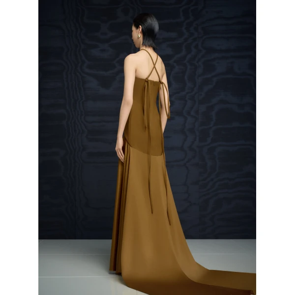 Solace London The Florie Maxi Dress in Gold