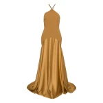 Solace London The Florie Maxi Dress in Gold | Maxi Dresses | Coveti