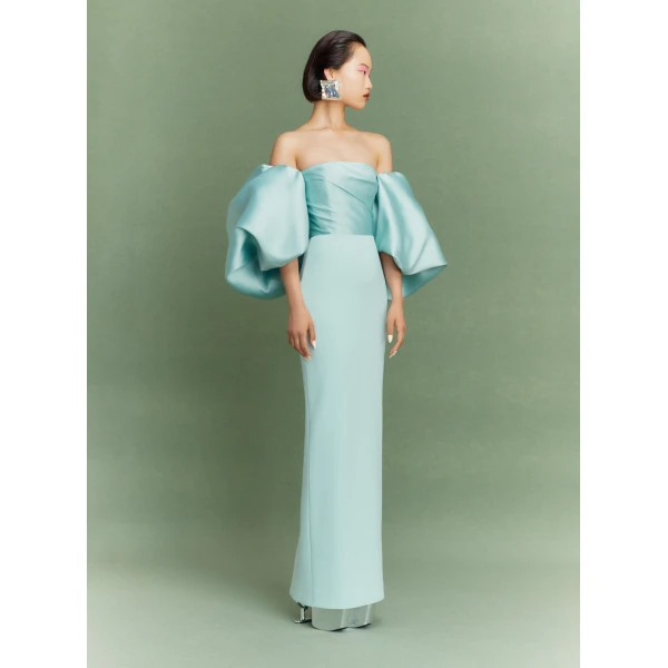 Solace London The Floris Maxi Dress in Opal