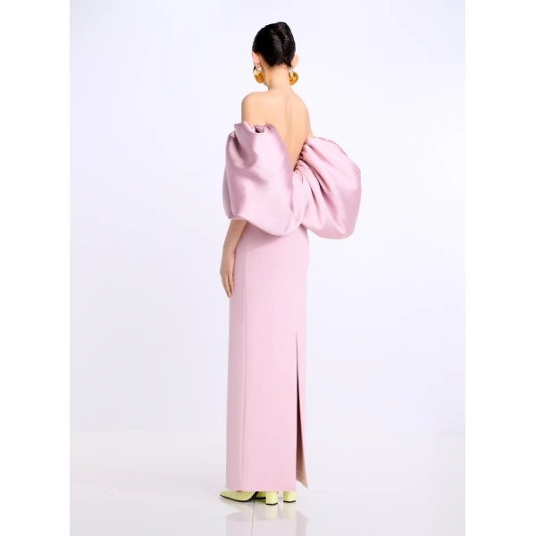 Solace London The Floris Maxi Dress in Petal Pink
