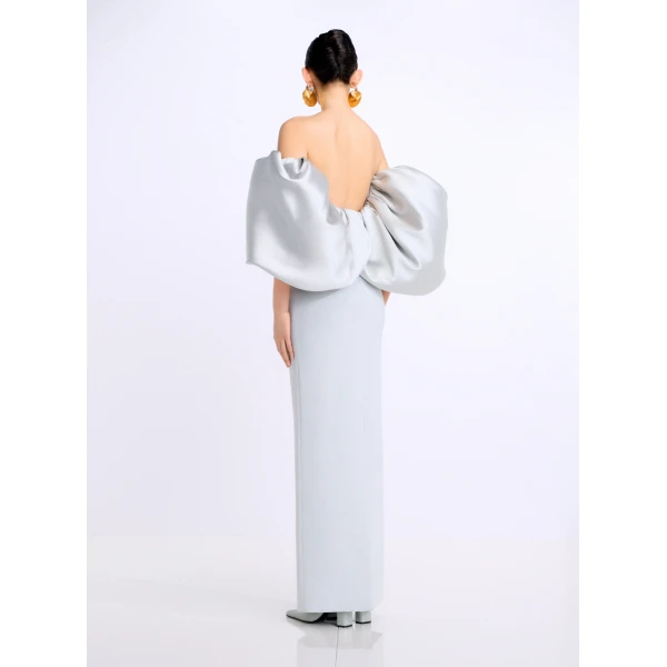 Solace London The Floris Maxi Dress in Silver