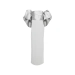 Solace London The Floris Maxi Dress in Silver | Maxi Dresses | Coveti