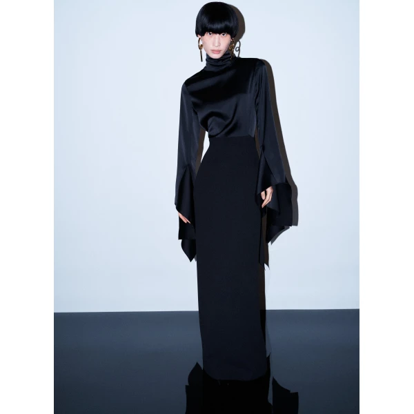 Solace London The Francoise Maxi Dress in Black