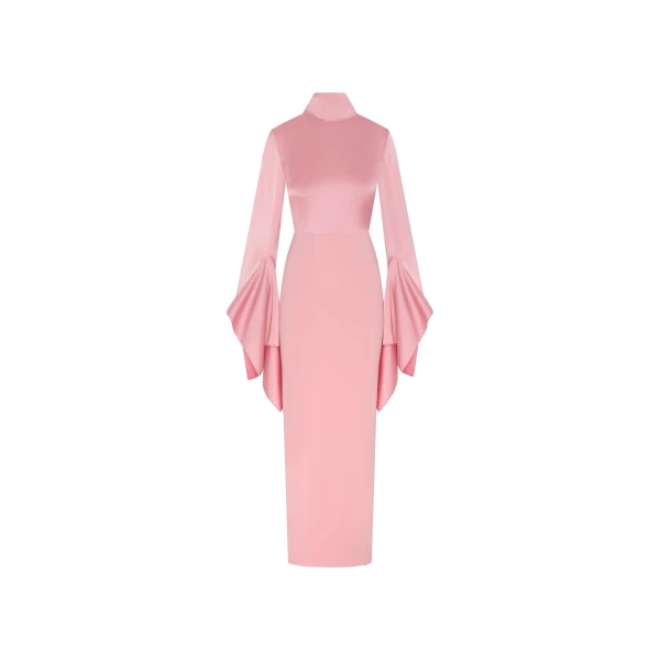 Solace London The Francoise Maxi Dress in Soft Pink | Maxi Dresses | Coveti