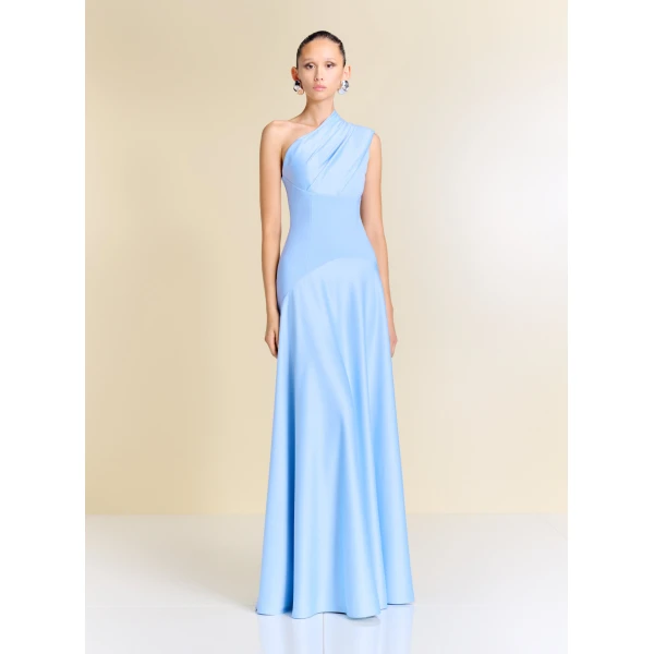 Solace London The Gabriela Maxi Dress in Light Blue