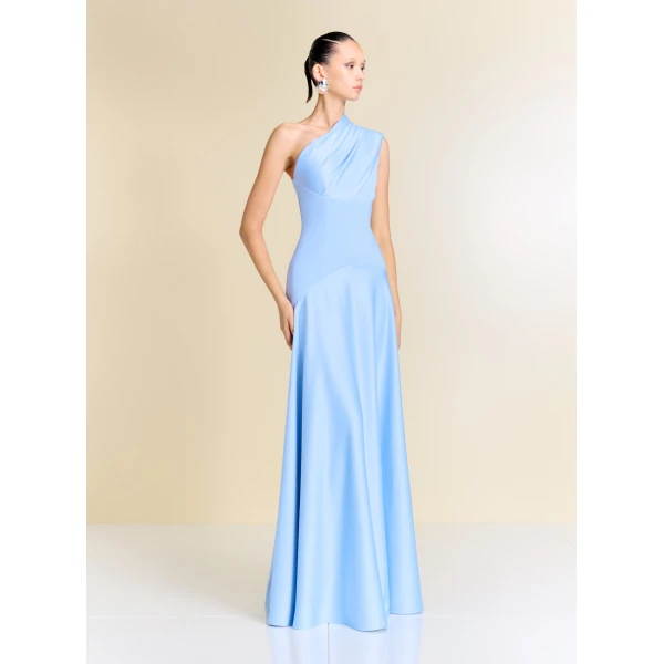 Solace London The Gabriela Maxi Dress in Light Blue