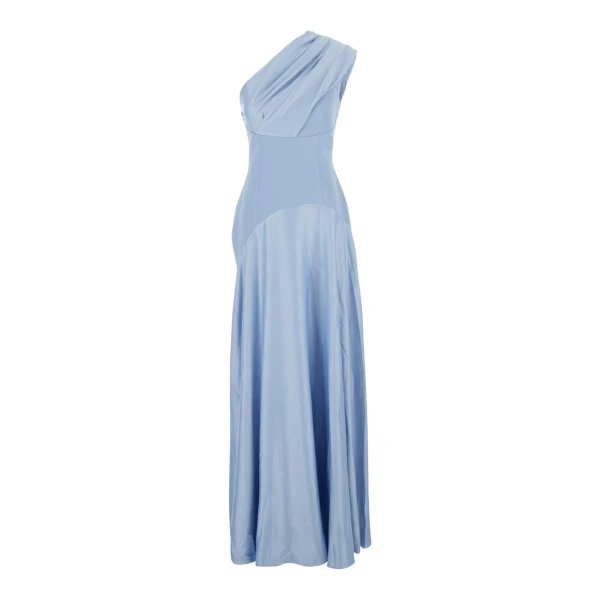 Solace London The Gabriela Maxi Dress in Light Blue | Maxi Dresses | Coveti