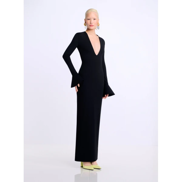 Solace London The Hutton Maxi Dress in Black
