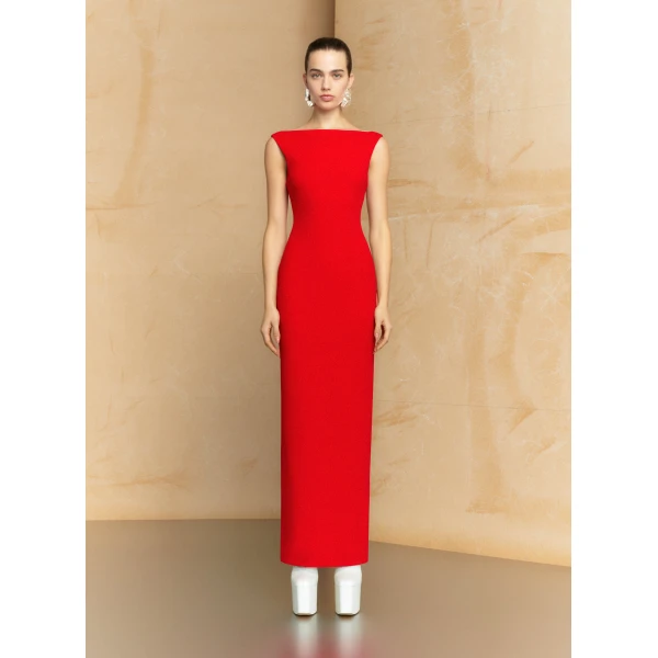 Solace London The Imogen Maxi Dress in Red