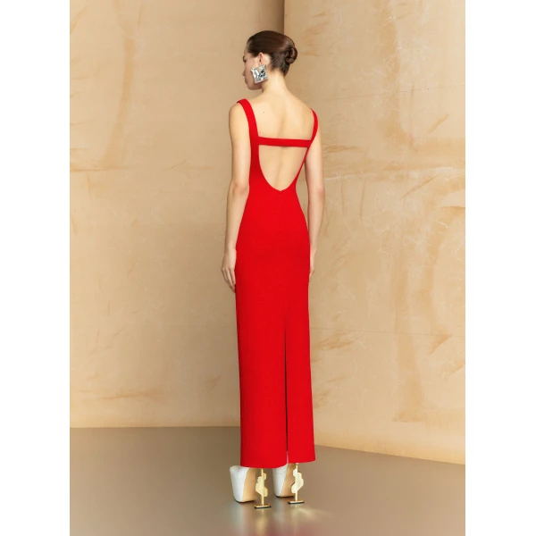 Solace London The Imogen Maxi Dress in Red
