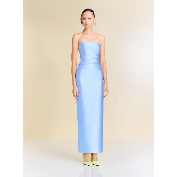 Solace London The Ingrid Maxi Dress in Light Blue