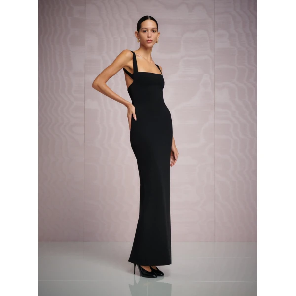 Solace London The Joni Maxi Dress in Black