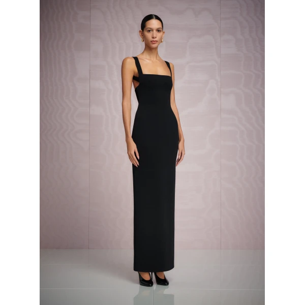 Solace London The Joni Maxi Dress in Black