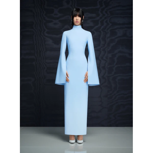 Solace London The Josefine Maxi Dress in Ice Blue