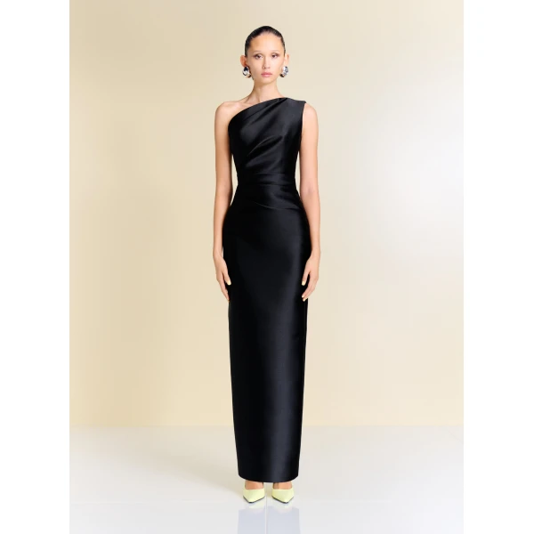 Solace London The Kira Maxi Dress in Black