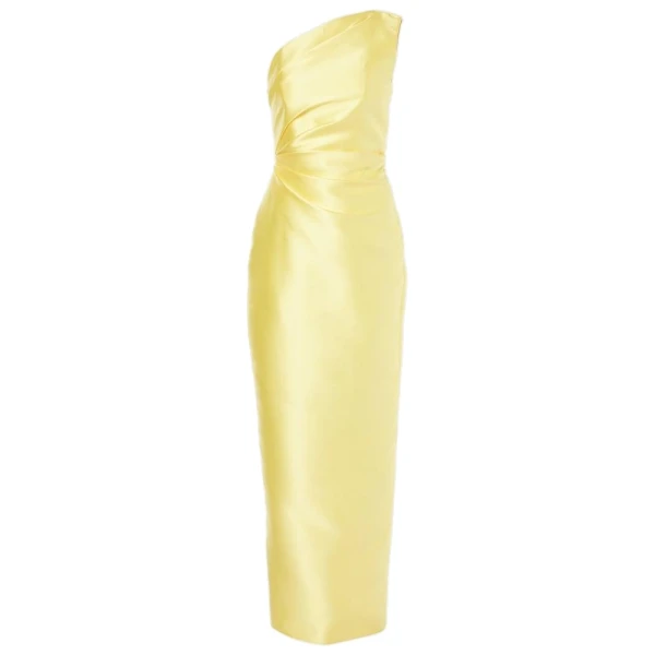 Solace London The Kira Maxi Dress in Lemon | Maxi Dresses | Coveti