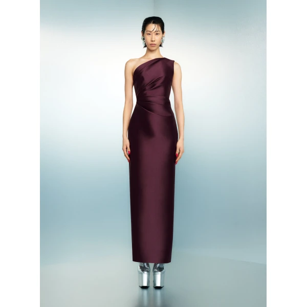 Solace London The Kira Maxi Dress in Raisin