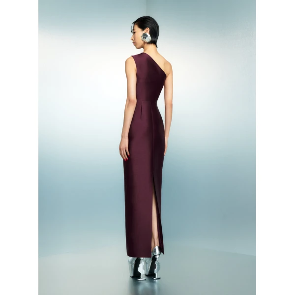 Solace London The Kira Maxi Dress in Raisin