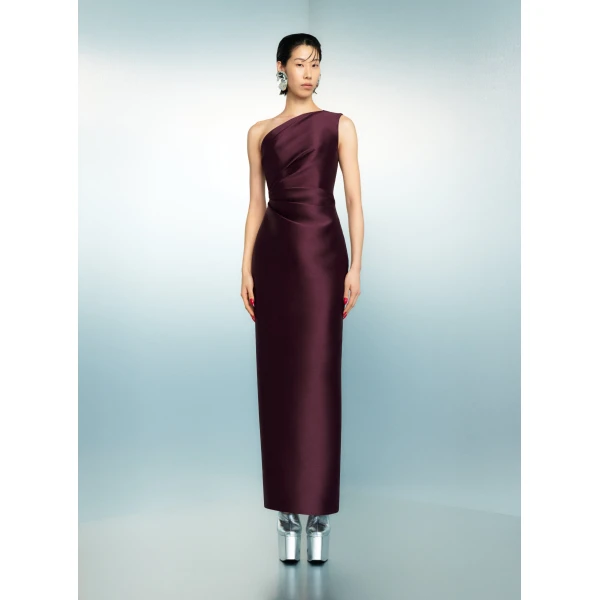 Solace London The Kira Maxi Dress in Raisin