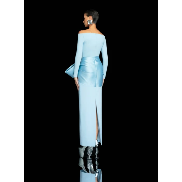 Solace London The Kori Maxi Dress in Arctic Blue