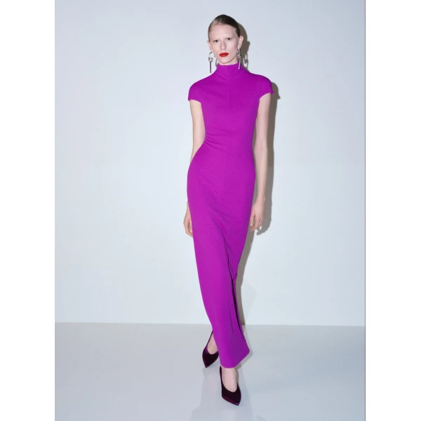 Solace London The Lang Maxi Dress in Allium Purple