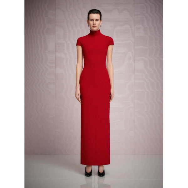 Solace London The Lang Maxi Dress in Crimson Red