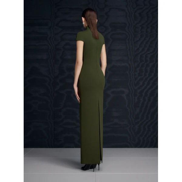 Solace London The Lang Maxi Dress in Dark Olive