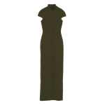 Solace London The Lang Maxi Dress in Dark Olive | Maxi Dresses | Coveti