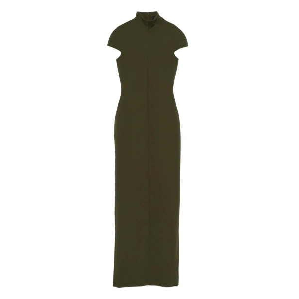 Solace London The Lang Maxi Dress in Dark Olive | Maxi Dresses | Coveti