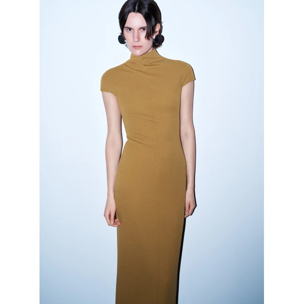 Solace London The Lang Maxi Dress in Gold