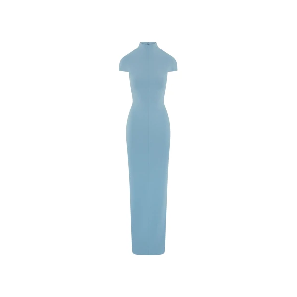 Solace London The Lang Maxi Dress in Slate Blue | Maxi Dresses | Coveti