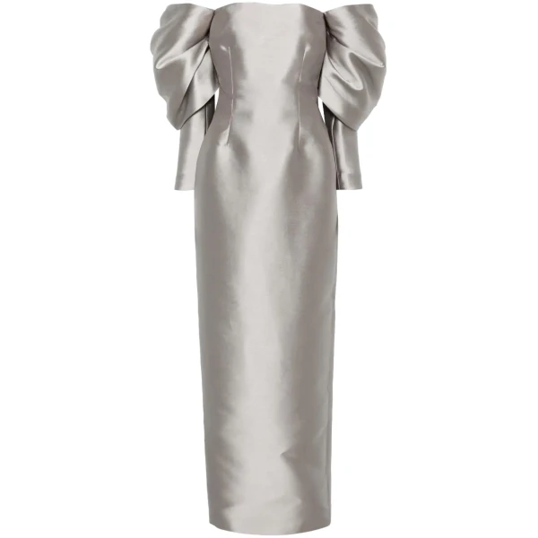 Solace London The Laylah Maxi Dress in Pewter | Maxi Dresses | Coveti