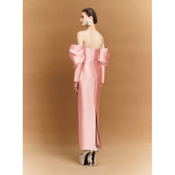Solace London The Laylah Maxi Dress in Putty Pink