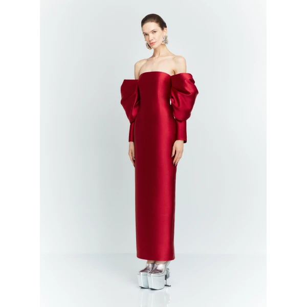Solace London The Laylah Maxi Dress in Ruby