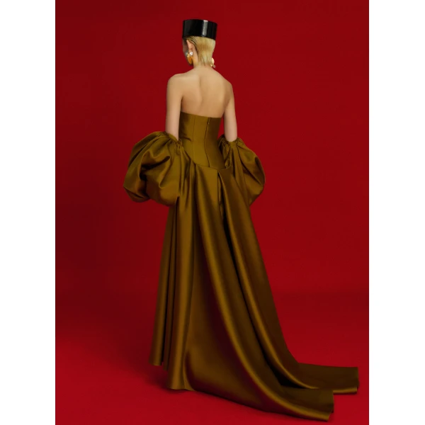 Solace London The Lea Maxi Dress in Gold