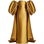 Solace London The Lea Maxi Dress in Gold | Maxi Dresses | Coveti