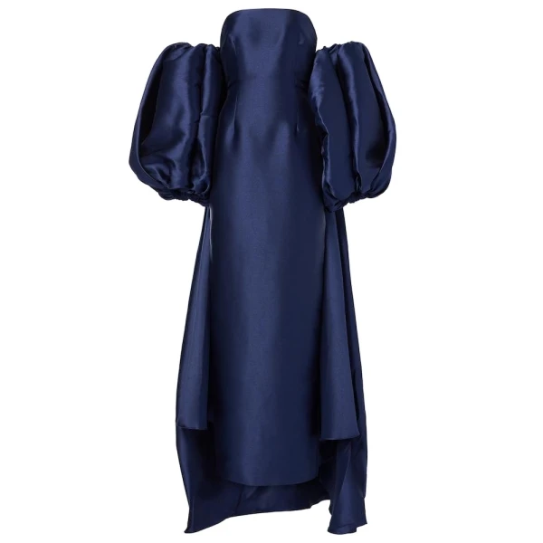 Solace London The Lea Maxi Dress in Navy | Maxi Dresses | Coveti