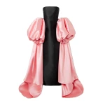 Solace London The Lea Maxi Dress in Soft Pink and Black | Maxi Dresses | Coveti