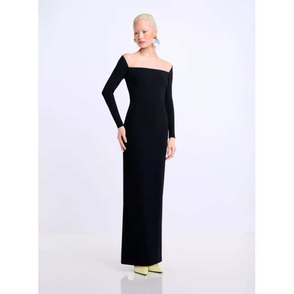 Solace London The Lolita Maxi Dress in Black