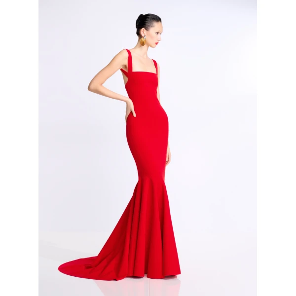 Solace London The Lottie Maxi Dress in Red