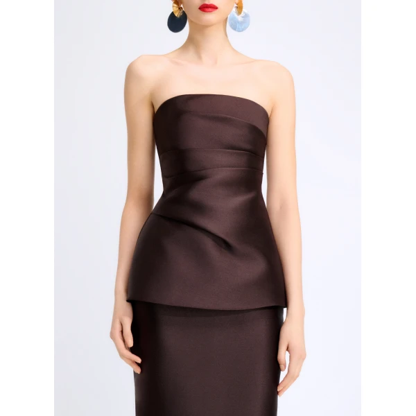 Solace London The Lucille Maxi Dress in Chesnut