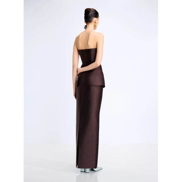 Solace London The Lucille Maxi Dress in Chesnut