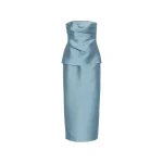 Solace London The Lucille Maxi Dress in Slate Blue | Maxi Dresses | Coveti