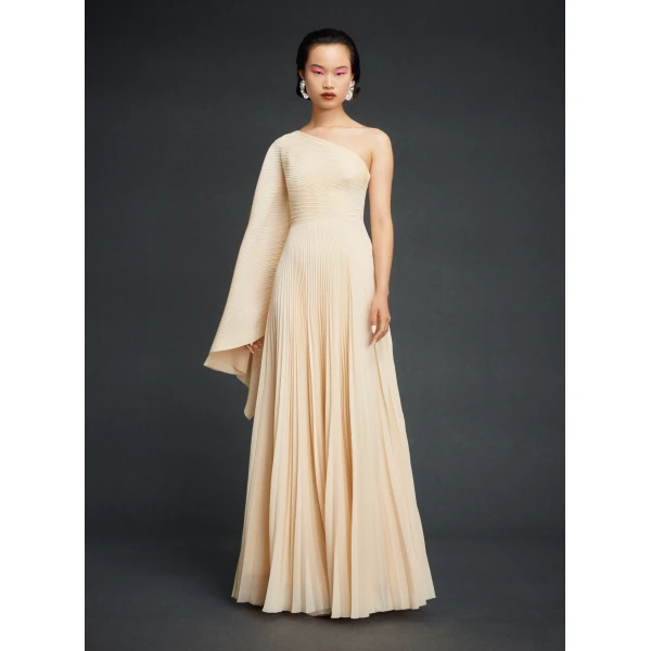 Solace London The Maci Maxi Dress in Alabaster